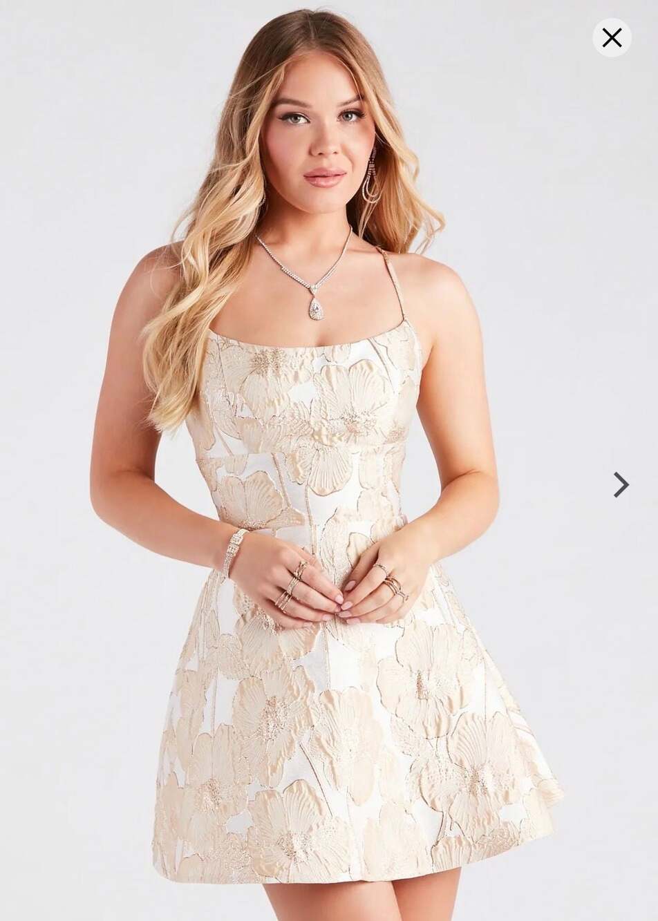 Spencer Floral Jaquard Skater Party Dress 🤍 Winter Formal 🤍 Size 13/14 NWT